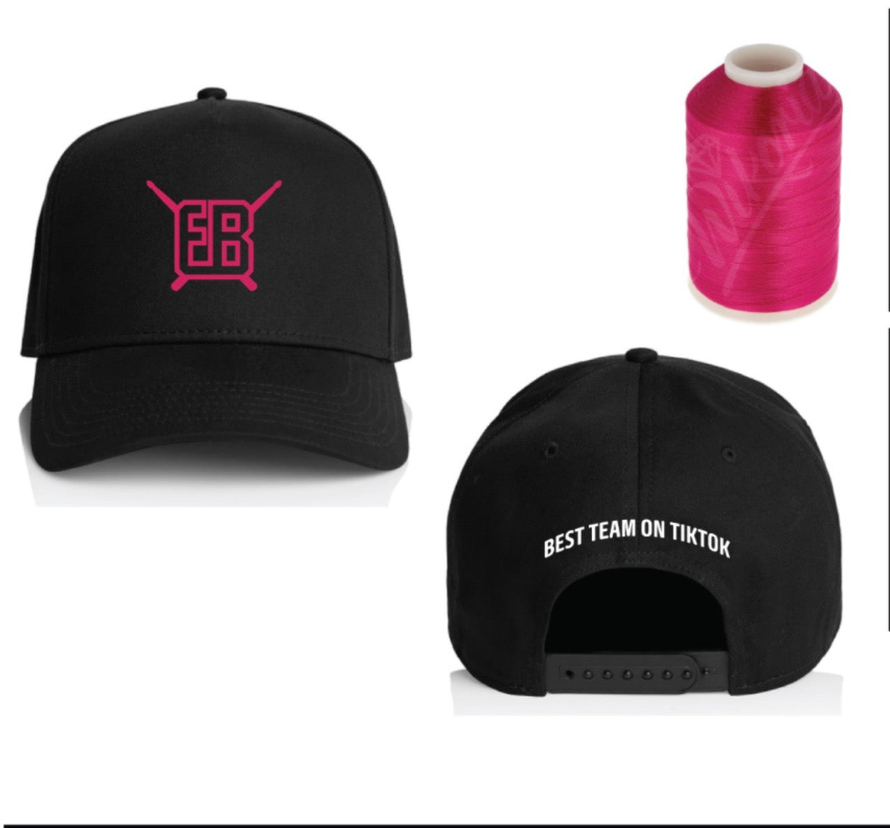 EB Baseball cap black and Pink